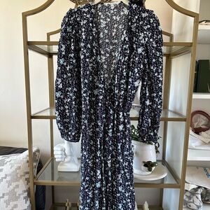 & other stories floral wrap dress